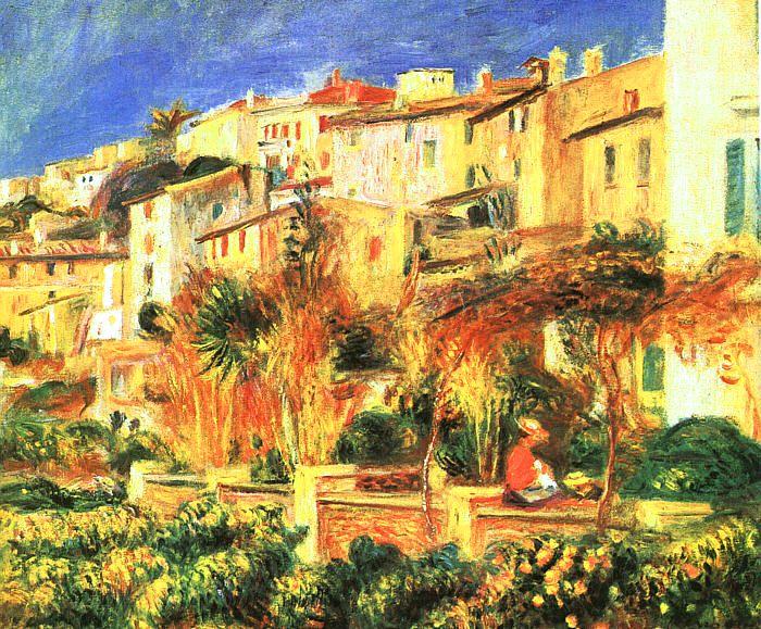 Pierre Renoir Terrace in Cagnes Norge oil painting art